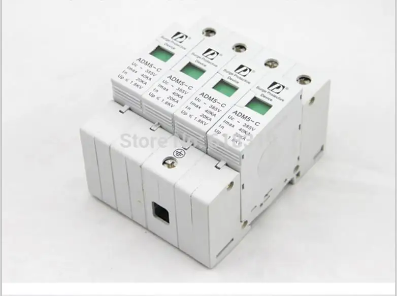 (5 шт./лот) 4P 20 40kA 380V AC din рейка низкое напряжение защита от перенапряжения|rail