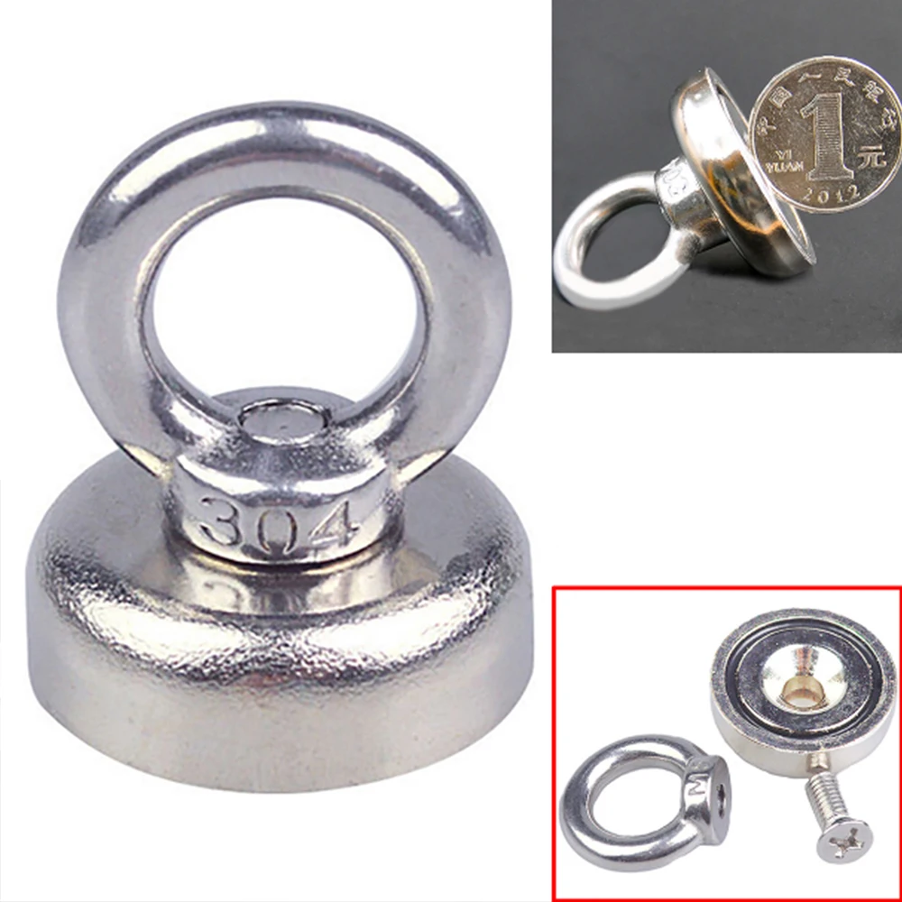 

Practical Magnet Metal Detector Silver Rings Metal Strong Magnetic Sucker Magnet Treasure Recovery Hunting Fishing Drop Shipping