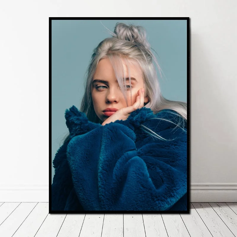 

Music Star Billie Eilish Art Silk Poster Music Singer poster Wall Pictures for Living Room No Frame