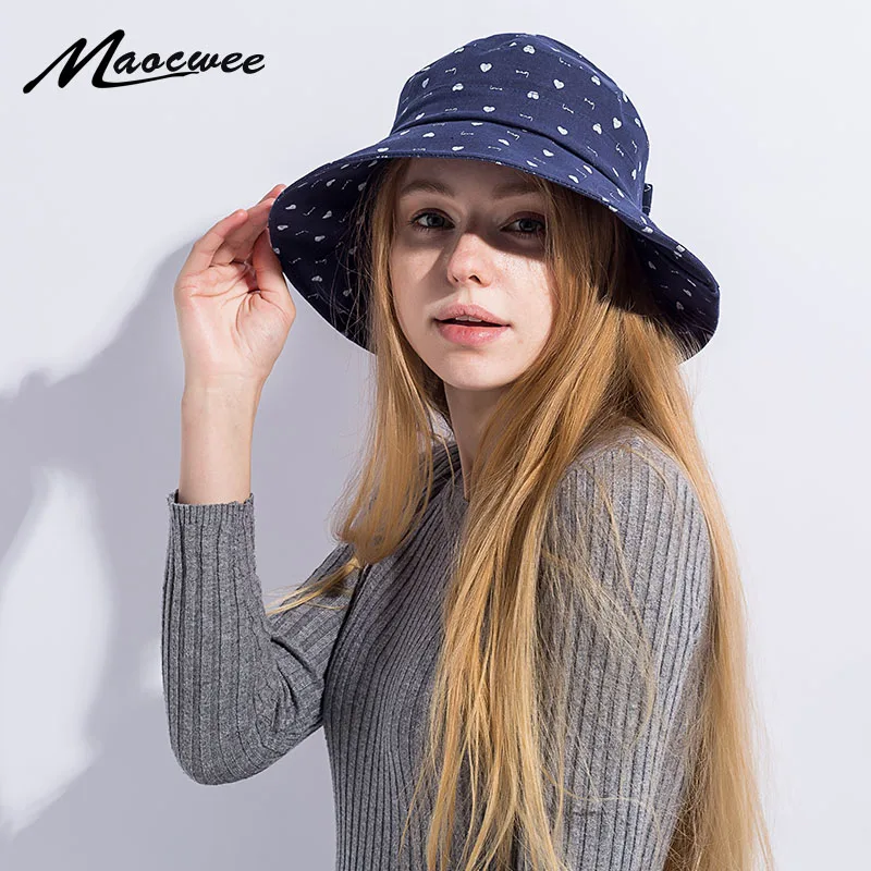 Bow Tie Bucket Hat Hip Hop Fisherman Cap Women Panama Fishing Hat