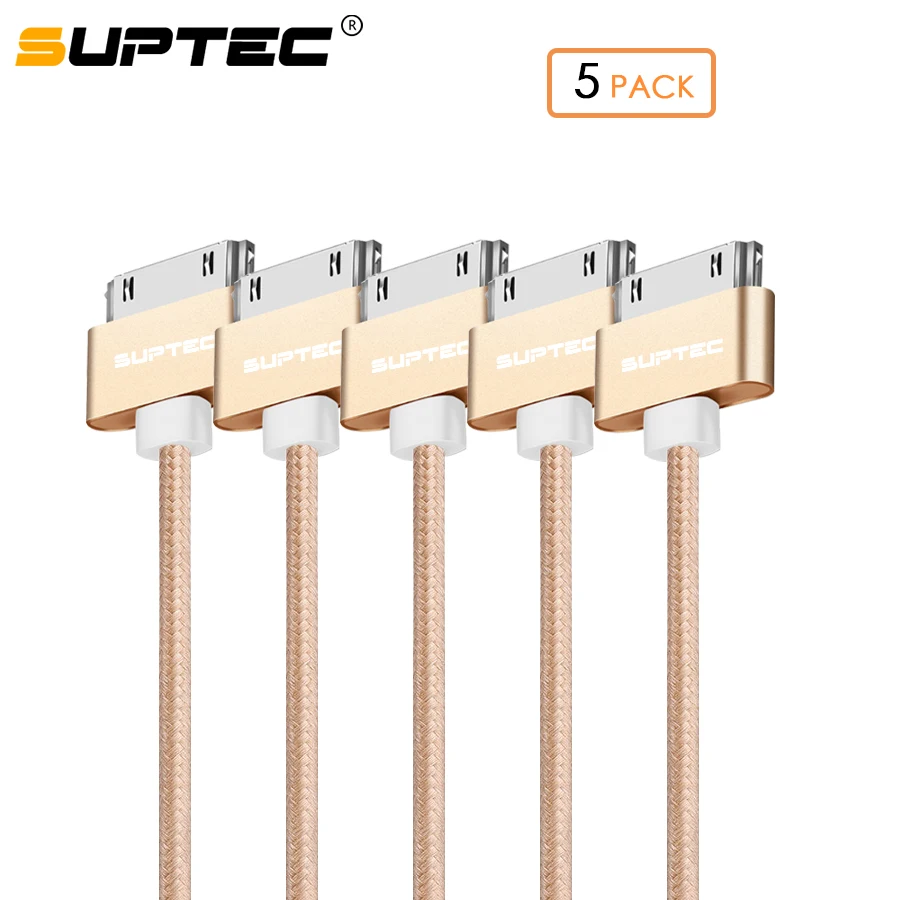 SUPTEC для iphone 4 USB Зарядное устройство кабель 30 pin USB кабель с нейлоновой оплеткой Премиум USB кабель синхронизации данных и зарядки для iphone 4s iPad 2/3/4 iPod