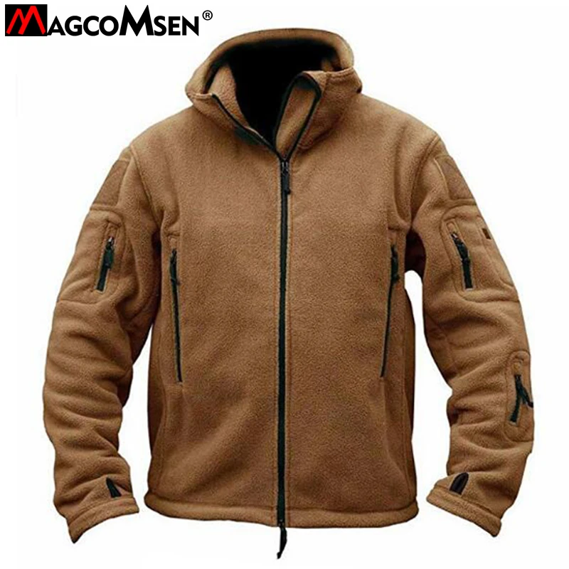 MAGCOMSEN зимняя мужская Военная флисовая куртка тактическая ветровка теплая
