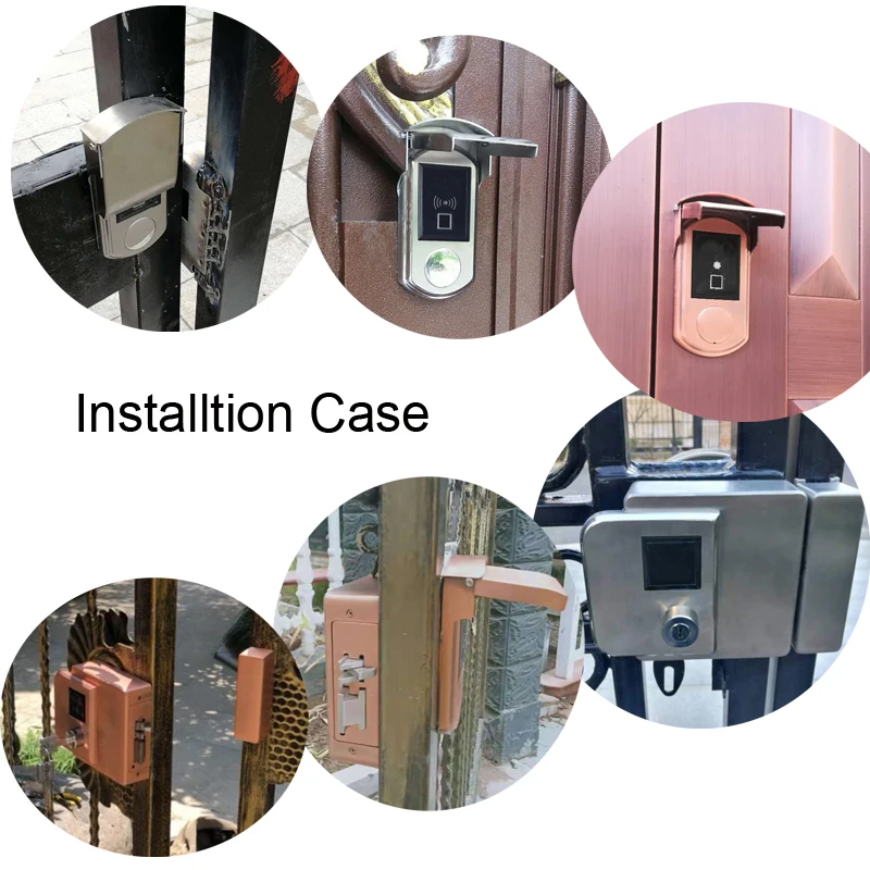 RAYKUBE Waterproof Fingerrint Electronic Door Lock With IC Card Reader Fingerprint Verification For Outsite Gate IP65 RAYKUBE Waterproof Fingerrint Electronic Door Lock With IC Card Reader Fingerprint Verification For Outsite Gate IP65