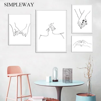

Line Drawing Abstract Canvas Poster Minimalist Simple Wall Art Print Painting Nordic Decoration Picture Modern Living Room Decor