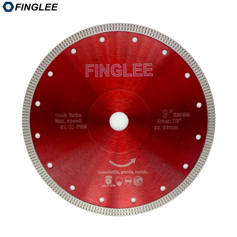 FINGLEE 1 шт. Dia.230mm алмазный отрезной диск Turbo Волна Стиль для Гранит, Керамика, фарфор, бетона, каменные работы