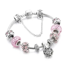 Новомодное очарование браслеты и браслеты для женщин Красивые, с серебряным покрытием Блестящий горный хрусталь бисер кристаллы браслет Девушка Ювелирные изделия Подарки