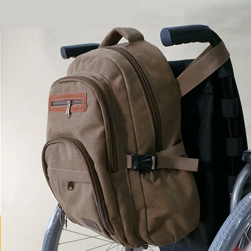 

Backpack Vintage Canvas Backpack School Bag Men Travel Bags Large Capacity Travel Backpack Bag for Bicycle Baby Yoya WheelChair