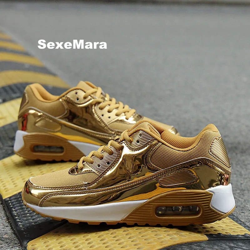 

adult Sports shoes women high quality leather mesh Splice Sneakers men Air damping running shoes women zapatillas deporte mujer