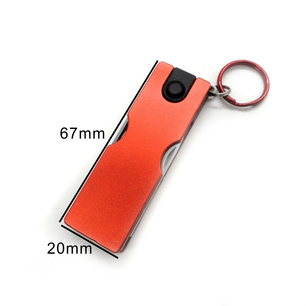  Mini Fashion Keychain Swiss Knife LED Lights Nail Clippers Earpick Scissors Tweezers Pocket Multifu