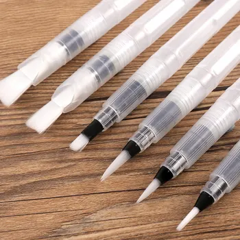 

6 Pcs watercolor Brush Refillable Pilot Paint Brush Water Color Brush Pencil Ink Pen Soft Watercolor Brushes