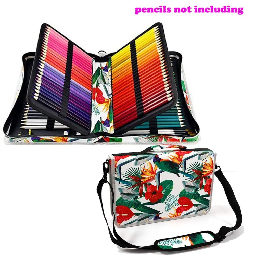 Günstig Kreative Floral 160 Slot Oxford Tuch Schule Bleistifte Fall Große Kapazität Bleistift Tasche Für Farbige Bleistift Gel Stift Fall Kunst liefert