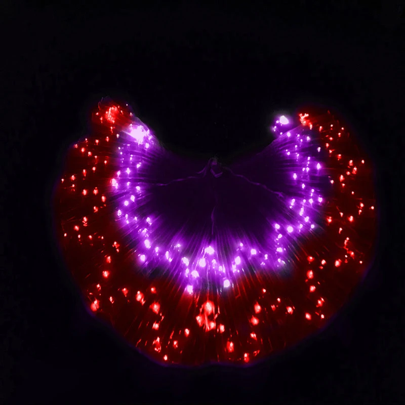 

Women Adults Belly dance LED Wings Colorful LED ISIS Wings Belly Dance Professional Accessory Belly Dance LED Wings With Sticks