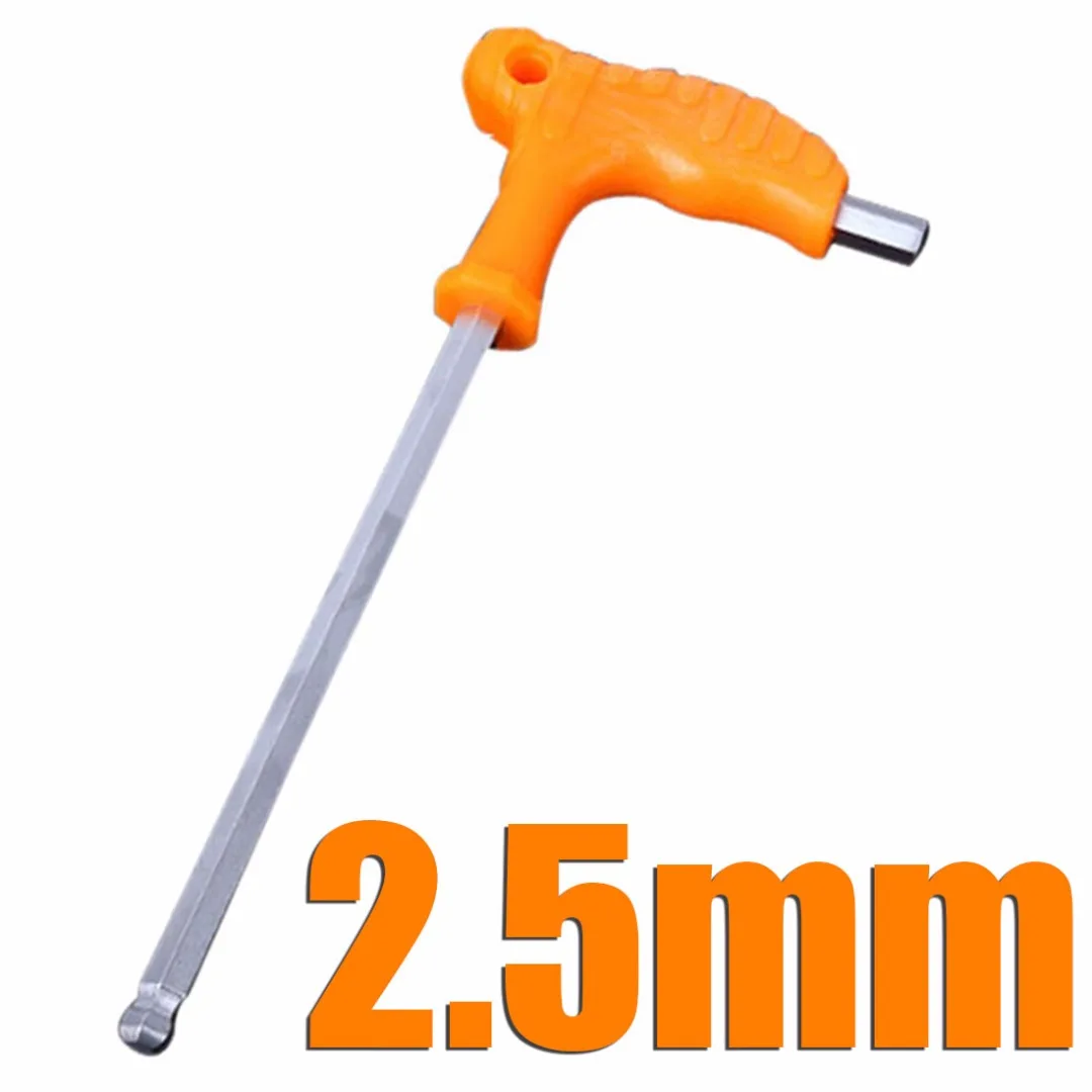 2.5 mm 3mm 4mm 5mm 6mm 8mm High-carbon Steel Inner Hexagon Wrench T Handle allen Hex Key Wrench Spanner Practical Tool
