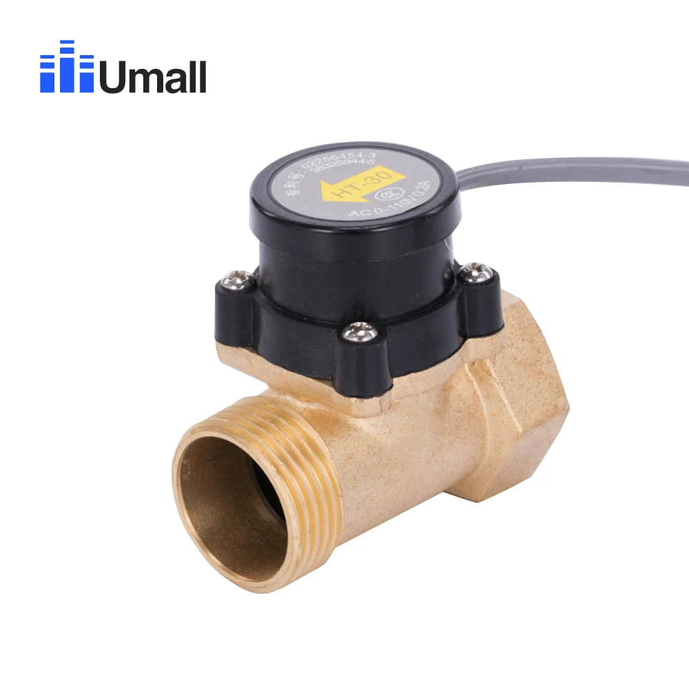 HT-30 1 One Inch Water Flow Sensor Switch Boosting Pump Full Copper Magnetic Automatic Electronic Pressure Valve Controller 110V