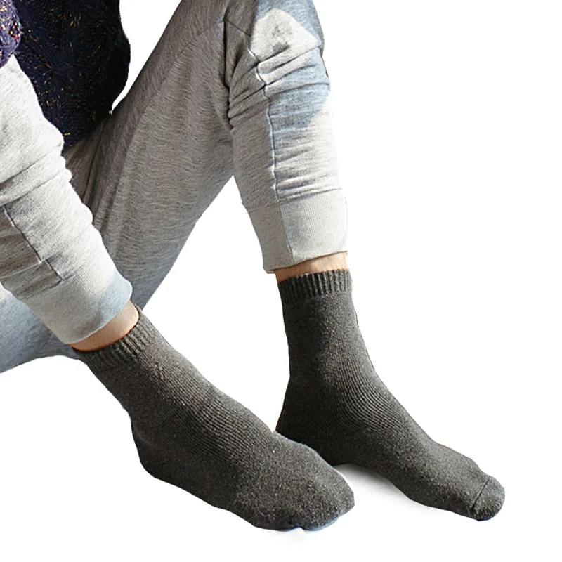 MFERLIER/мужские короткие носки, длина стопы 22-30 см, хлопковые толстые Повседневные носки, 5 цветов
