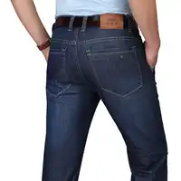 LAOYECHE 綿メンズ Businees ジーンズクラシック男性ロングブルーデニムパンツ春秋のメンズブランドレギュラーフィットジーンズサイズ