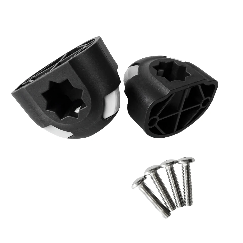 2 Pack Lightweight Nylon Kayak Boat Sea Fishing Rod Holder Mount Base Tackle Kit Accessory, Black