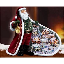 DIY Алмазная картина Санта Клаус Алмазная вышивка Животные вышивка крестиком Мозаика Отец Рождество картина украшение дома