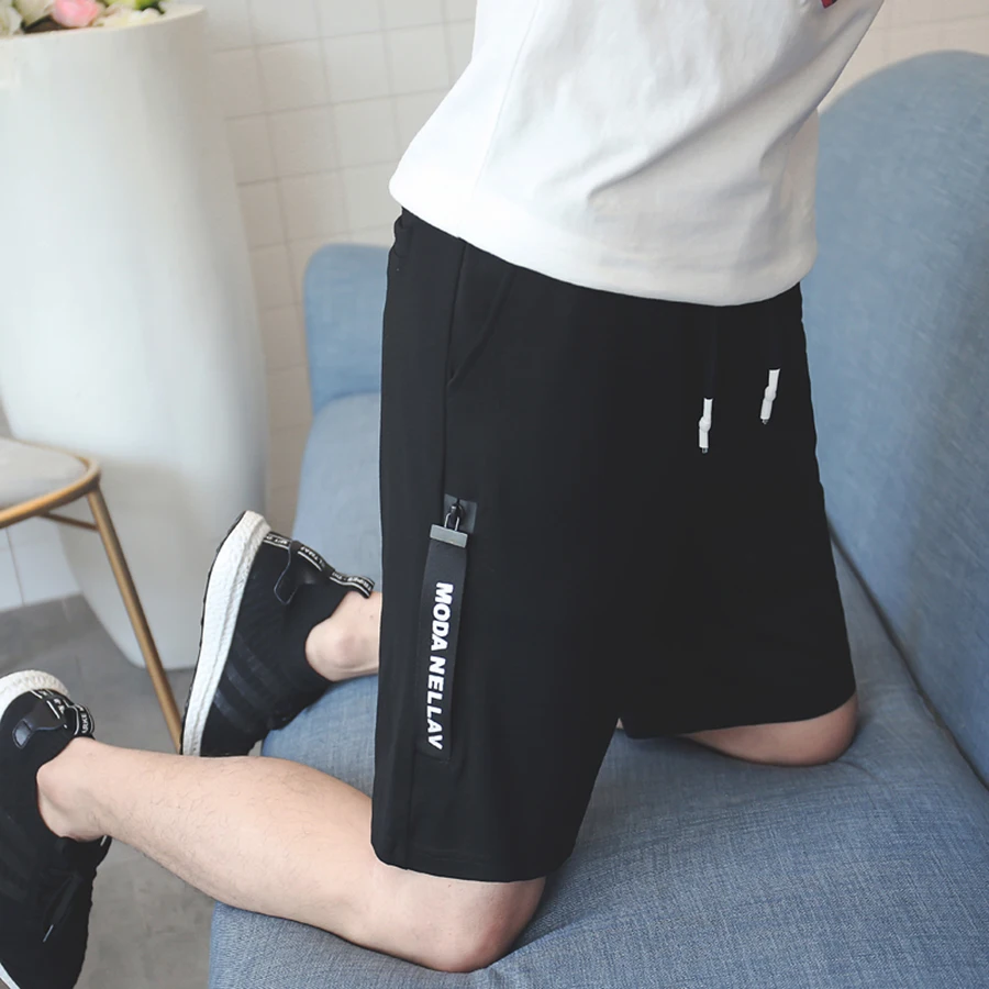 Running Polyester Sport Shorts Men Zipper Pockets Compression Black Shorts Men Fitness Sweatpants Bermuda Men Clothes 2018 S0061