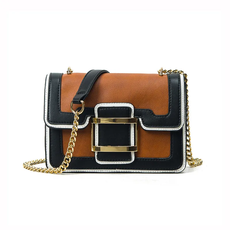 Hit color retro bag 2017 woman new shoulder bag Messenger bag mini chain handbag high quality leather lady small square bag