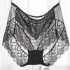 QA195 Women plus size 4XL transparent panties seamless mesh lace sexy underwear ladies high waist briefs ► Photo 3/6