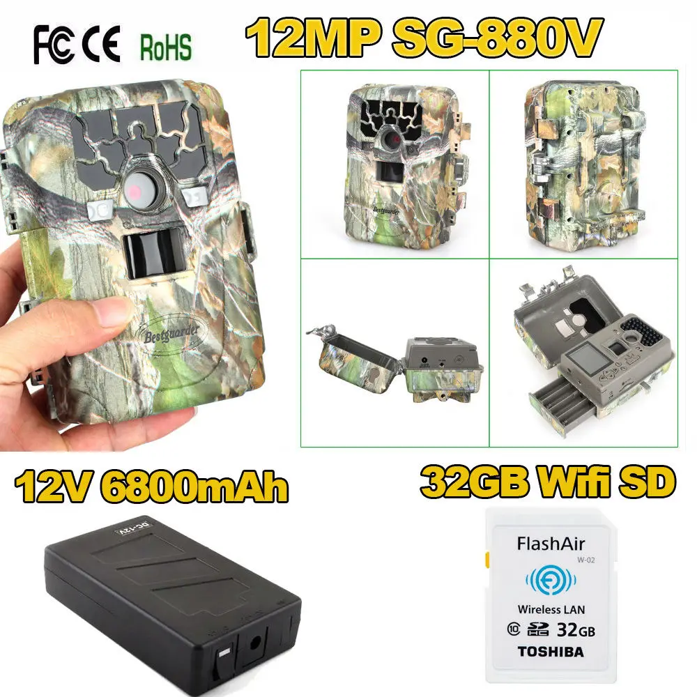 Free shipping 32GB Wifi SD 12MP Infrared IR Digital font b Trail b font Game Hunting