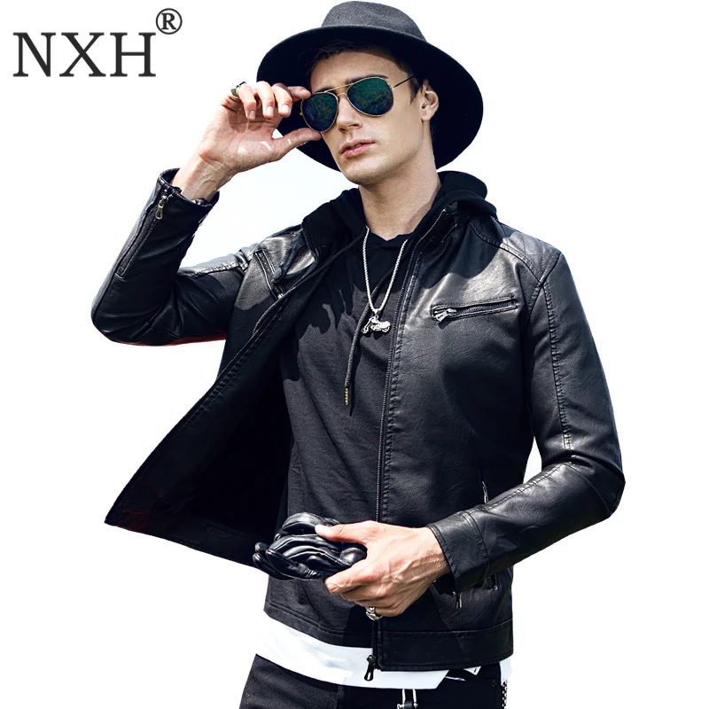 

Faux Leather jaket men stand collar casual leather coat slim biker jacket deri ceket jaqueta de couro chaqueta cuero hombre