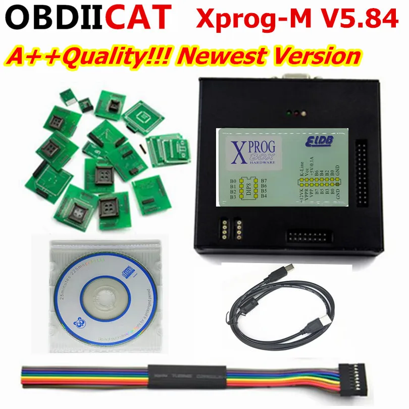 

DHL Free High Quality Scanner tools Xprog V5.84 Car Diagnostic Cables X Prog 5.84 X-PROG Box ECU Programmer X-Prog
