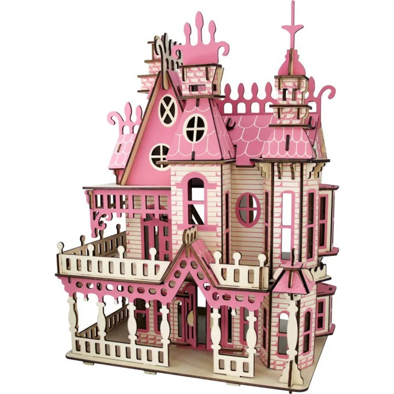Дерево DIY кукольный дом Миниатюрный Кукольный домик для девочек ролевые игры игрушки собранные образовательные мини 3D стерео головоломки дом для детей