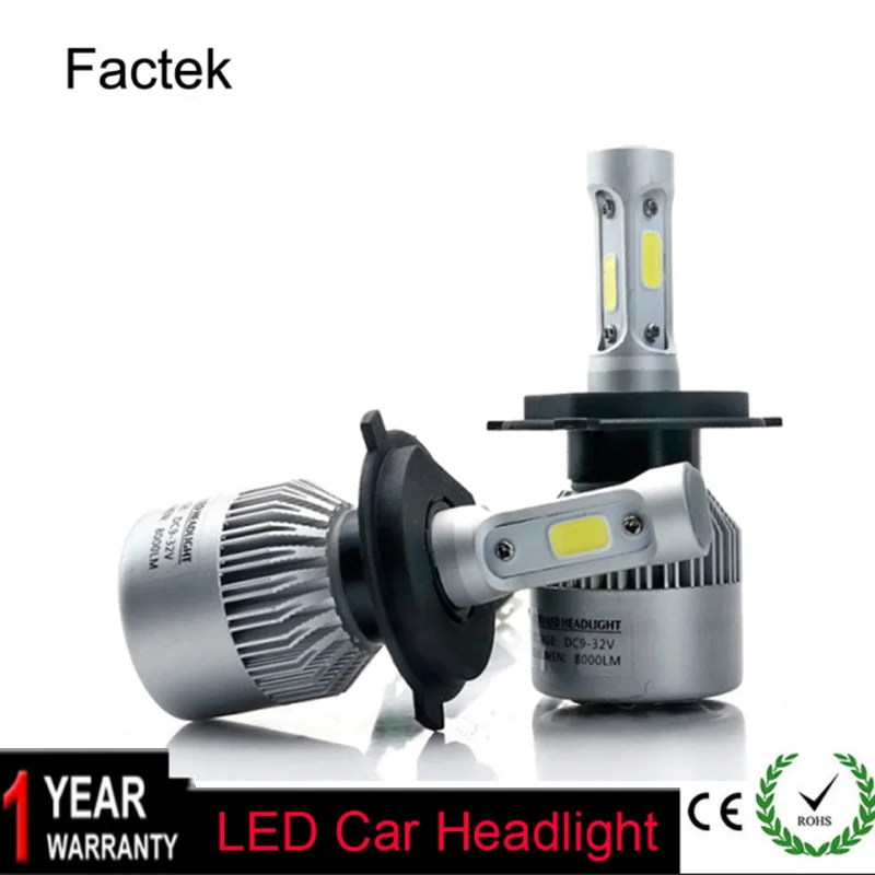 

Factek 72W 8000LM Car LED Headlight Bulbs H4 Led Bulb H7 H11 H13 9005 9006 COB Chips Hi lo Beam Auto Lamp 12V 24V 6500k