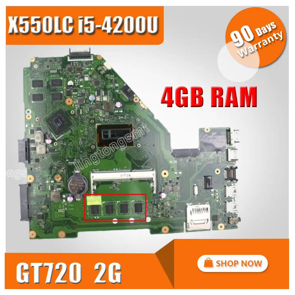 X550LC For ASUS X550LC font b laptop b font motherboard x550lc Mainboard REV2 0 4G font