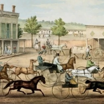 Going to the Trot  Currier & Ives (active 1857-1907/American) Poster Print (18 x 24)