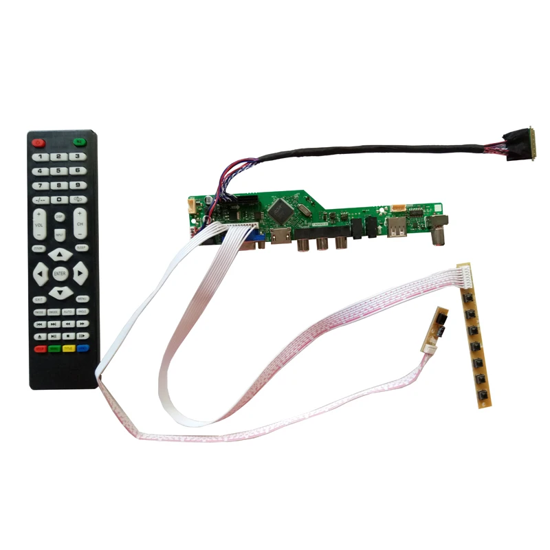 

HDMI USB AV VGA ATV LCD Controller Board kit T.V56.031 Universal DIY LCD Controller Board