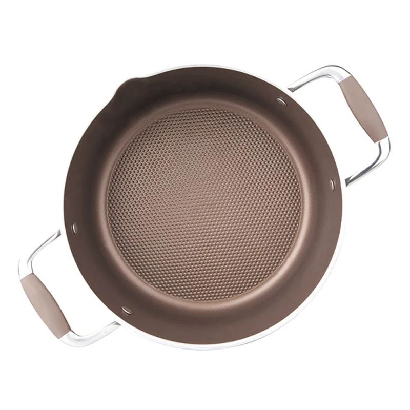 Кастрюля с крышкой Rondell Mocco 20 см (2 л) RDA-280 (Диаметр 20 см, объем 2 л, штампованный алюминий, антипригарное покрытие на основе титана, подходит для всех типов плит)