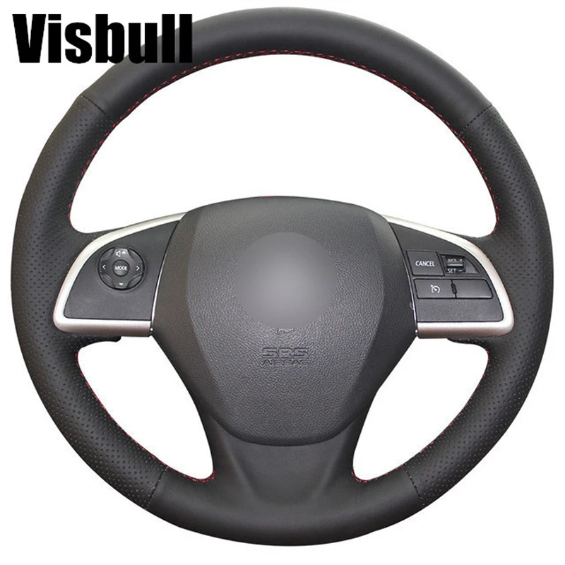 Visbull черный PU кожаный чехол рулевого колеса автомобиля V1075 для Mitsubishi Outlander 2013 2014