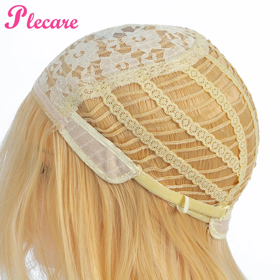 Peluca larga rubia Plecare peluca sintética de alta densidad resistente al calor peluca sintética de Pruiken para Mujeres Negras/blancas Cosplay peluca
