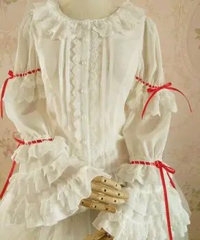 

LOLITA blouse bud silk chiffon unlined upper garment of cultivate one's original design