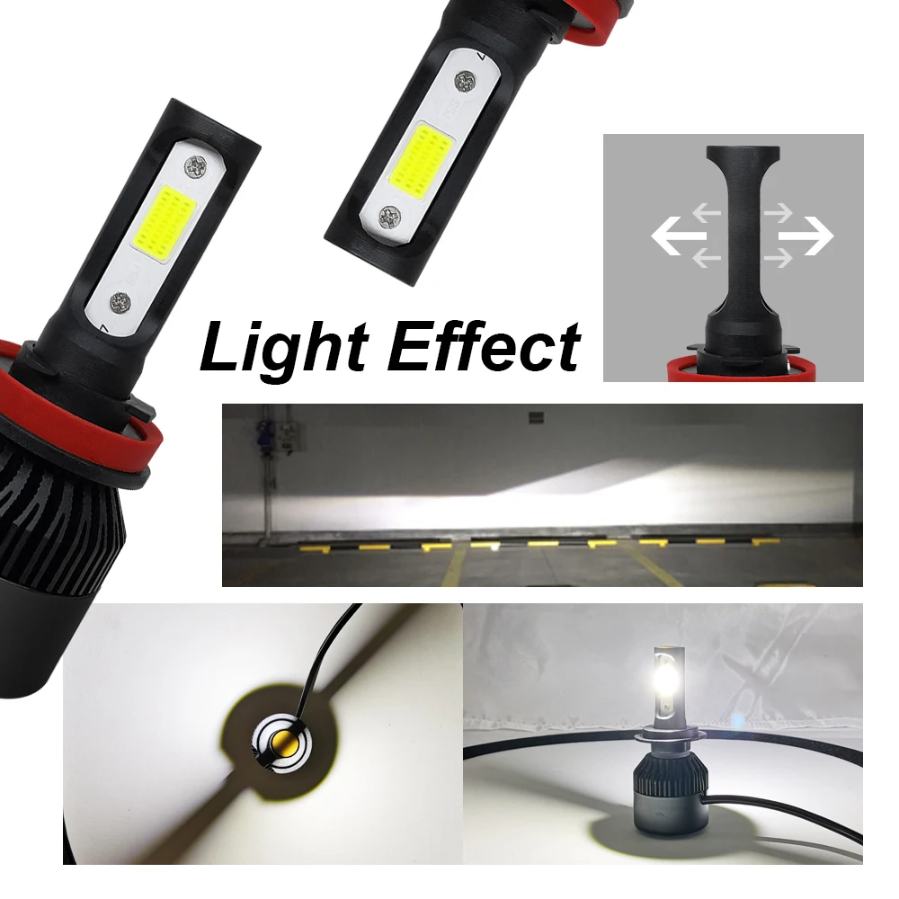 2X Car Headllight H7 LED H4 LED H11 Bulb H1 9005 9006 72W 8000LM 6000K Fog Light 12V/24V Auto Headlamp Lamps 2X Car Headllight H7 LED H4 LED H11 Bulb H1 9005 9006 72W 8000LM 6000K Fog Light 12V/24V Auto Headlamp Lamps