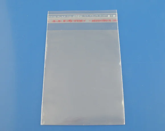 DoreenBeads 200 шт. прозрачные Самоклеющиеся пластиковые пакеты 7x12 см(полезное пространство 10x7 см