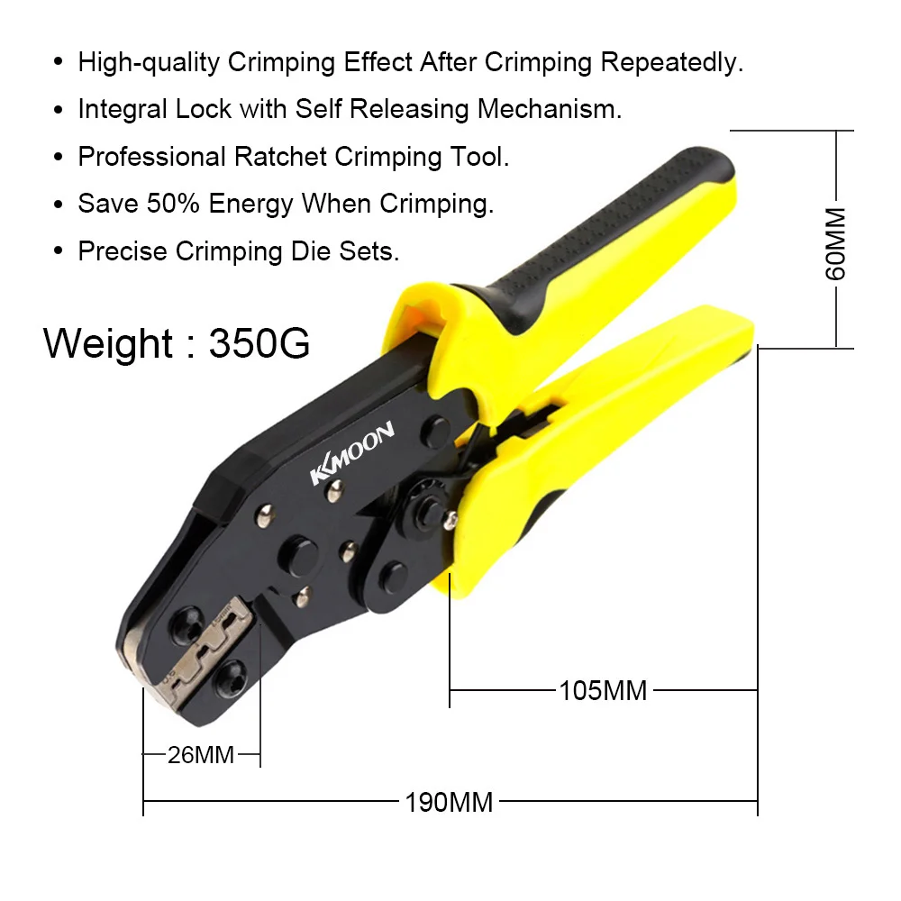 JX-48B Pliers Wire Crimpers Engineering Ratchet Terminal Crimping Pliers JX-48B 3.96 to 6.3mm 26-16AWG Hand Tools