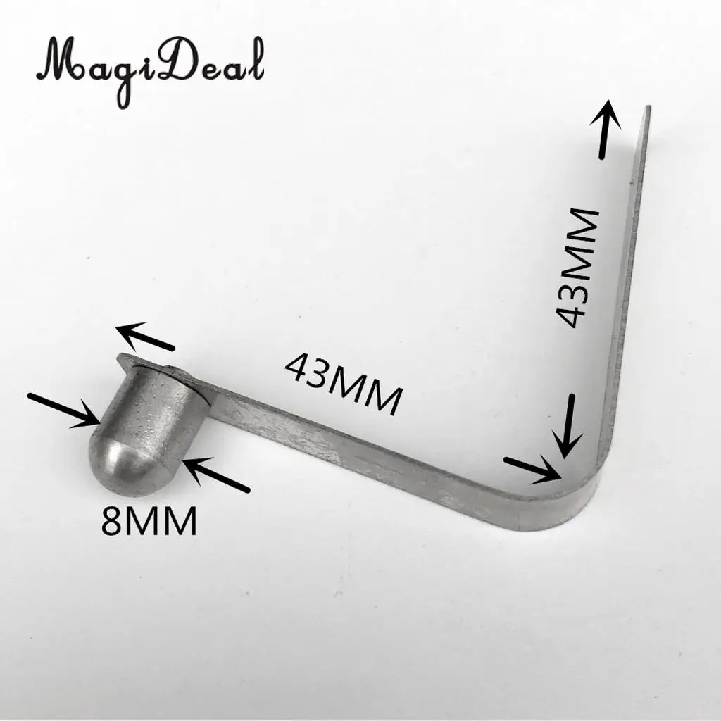 MagiDeal Pack 8 Durable Stainless Steel Single Button Snap Clips 8mm - Kayak Paddle Spring Clip - Tent Pole - Awning Accessories