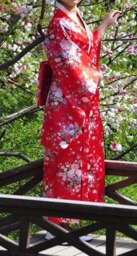 Горячее предложение хлопок Роза Стиль yukatajapanese хаори кимоно халат платье костюм платье с Оби юката высокое качество