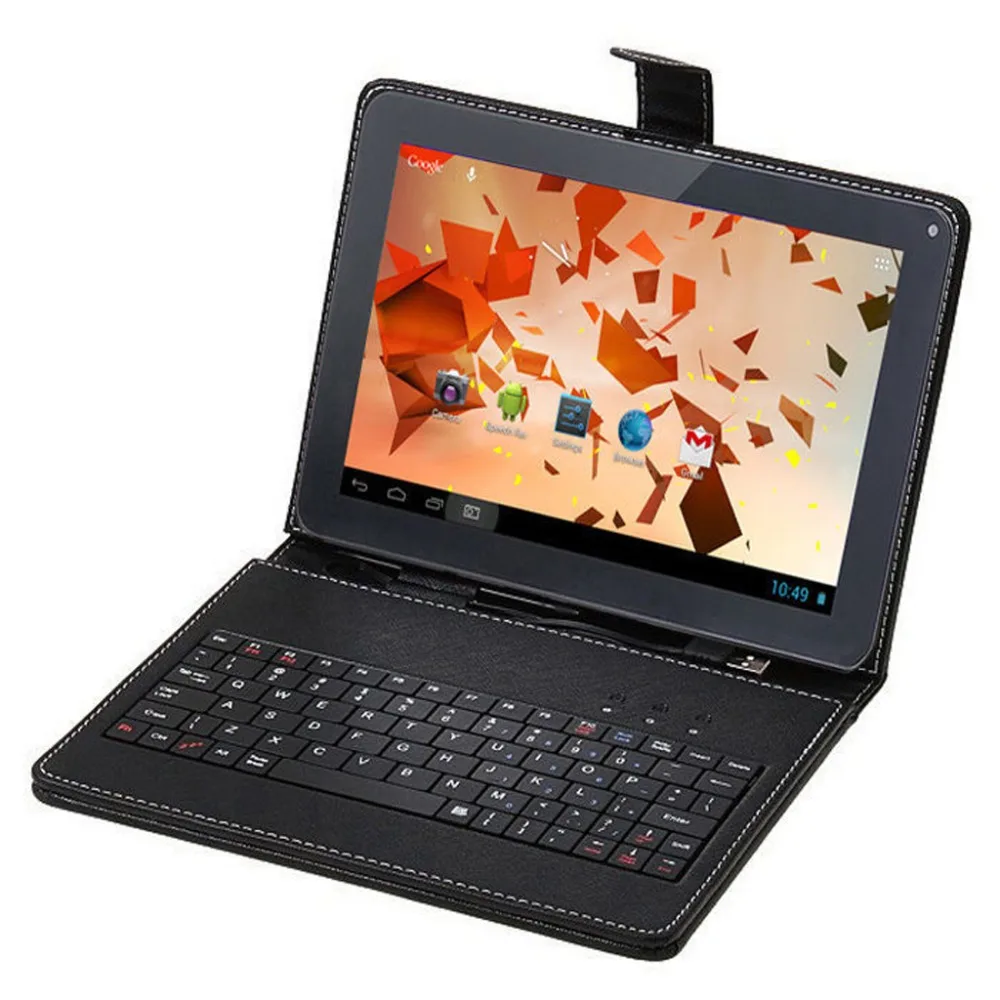 

Free Shipping Bluetooth 4000mha battery 9" tablets pcs 8GB Allwinner A33 Quad Camera Android 4.4 Tablet Bundle Keyboard