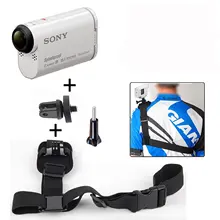 For Sony Action Cam Mini Cameras Adjustable Chest Shoulder Body Blet Strap Mount+ Release Plate + Long Screw Bolt + Head Strap