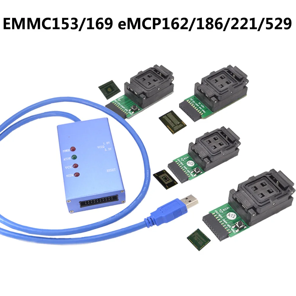 Универсальная Тестовая розетка EMMC153/169 eMCP162/186/221/529 Поддержка различных emcp чипы android телефон восстановления данных