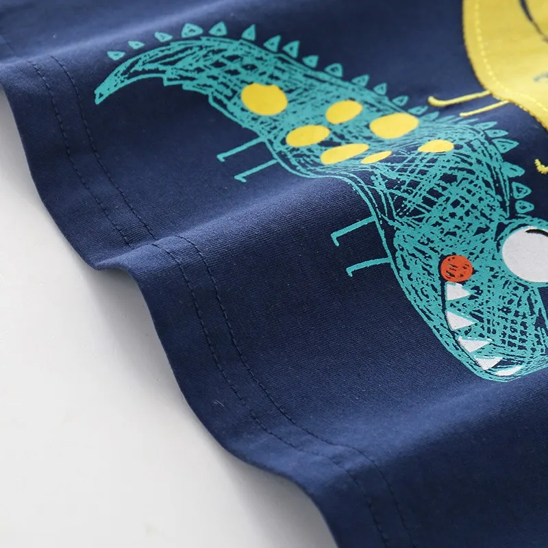 CROAL CHERIE 90-130cm Cute Dinosaur Summer Children's Clothing Sets Baby Boys Clothes Suits Cotton Suits Kids T-shirts + Pants  (14)