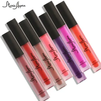 

MARIA AYORA12 Color Matte Liquid Lip Gloss Lips Makeup Lip Kit Smooth Tint Lip Stick Paint Long Lasting Lipstick Beauty 4315