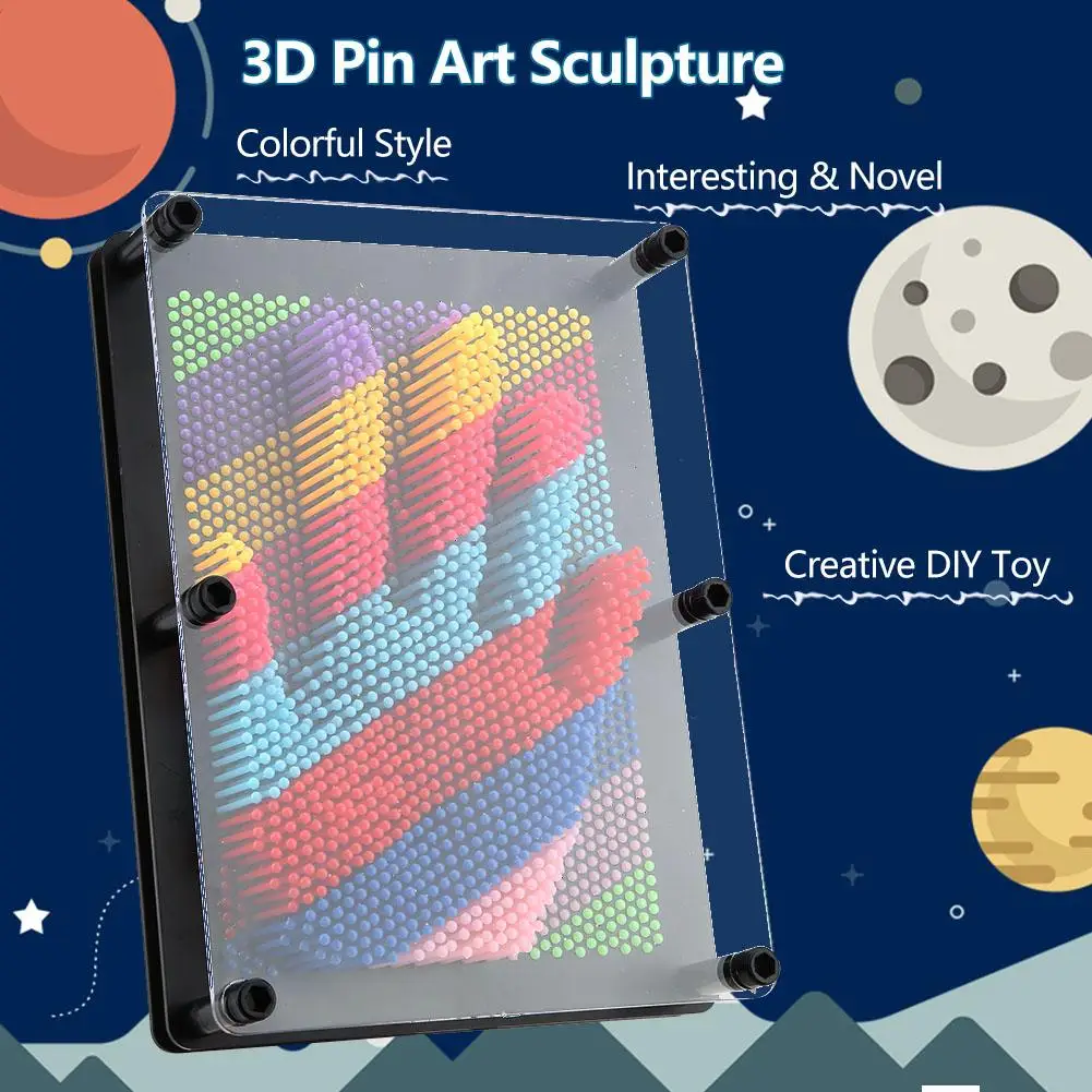 Pin Art Board Novel Pin Art детская игрушка настольная офисная игрушка Pinscreen игольчатая доска скульптуры живопись резьба Pinart подарок