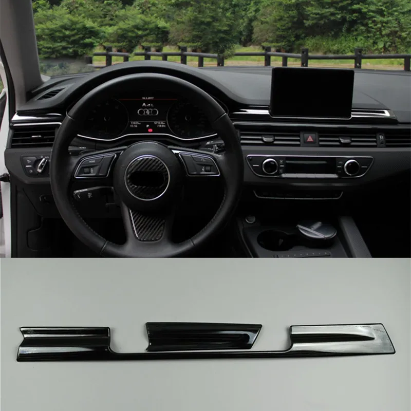 Автомобильный Стайлинг консоль навигации украшения рамка наклейки приборной панели отделка черный 2 шт для Audi A4 аксессуары для интерьера