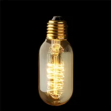 1 шт. ретро Edison LED светильник лампочка E27 220 В 40 Вт T45 нити Винтаж ампулы лампа накаливания Эдисона лампа